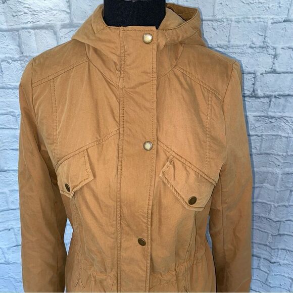 Urban outfitters members only X full zip & lined winter coat tan size XS women - Picture 2 of 16